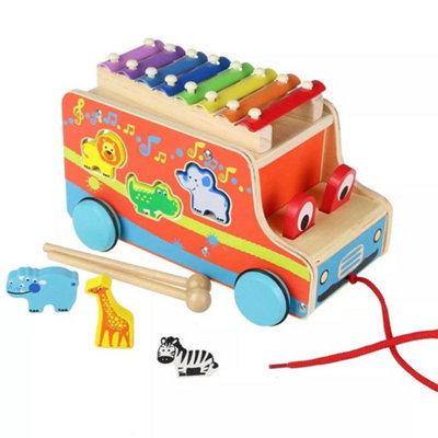 Urbn-Living Urbn-Toys Wooden Pull Along Xylophone With Animal Shape Sorter from B&Q
