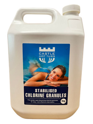 5Kg Castle Hot Tubs Stabilised Chlorine Granules from B&Q