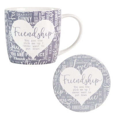 Said With Sentiment Mug & Coaster SetFriendship from B&Q