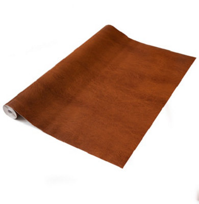 D-C-Fix Leather Effect Self Adhesive Vinyl Wrap Film For Furniture And Decoration 5M(L) 90Cm(W) Brown