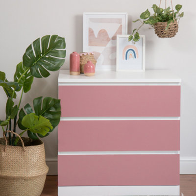 B&Q -  Matt Ash Rose Pink 45Cm X 1M Self-Adhesive Vinyl Wrap For Doors And Furniture