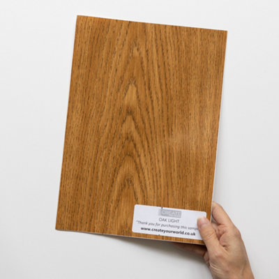D-C-Fix Oak Light A4 Sample Self-Adhesive Vinyl Wrap For Doors And Worktops from B&Q