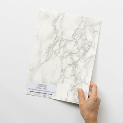 D-C-Fix Marble Grey A4 Sample Self-Adhesive Vinyl Wrap For Doors And Worktops from B&Q