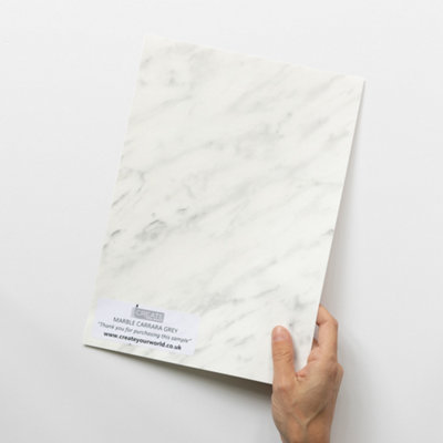 D-C-Fix Marble Carrara Grey A4 Sample Self-Adhesive Vinyl Wrap For Doors And Worktops from B&Q
