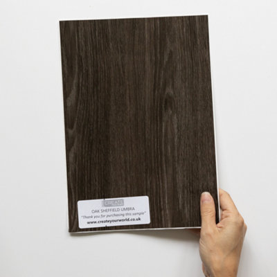 D-C-Fix Oak Sheffield Umbra A4 Sample Self-Adhesive Vinyl Wrap For Doors And Worktops from B&Q