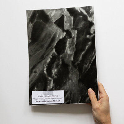 D-C-Fix Marble Romeo Silver A4 Sample Self-Adhesive Vinyl Wrap For Doors And Worktops from B&Q