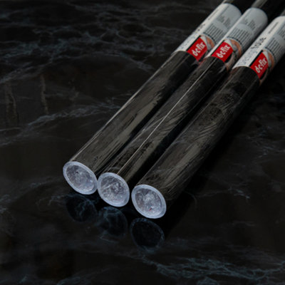 D-C-Fix Marble Black 67.5Cm X 2M (3 Rolls) Self-Adhesive Vinyl Wrap For Doors And Worktops from B&Q