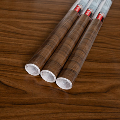 D-C-Fix Walnut Medium 67.5Cm X 2M (3 Rolls) Self-Adhesive Vinyl Wrap For Doors And Worktops from B&Q