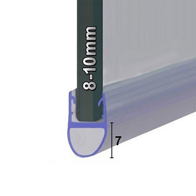 B&Q -  Shower Seal For Screens Doors Or PanelsFits 89 Or 10mm GlassSeals Gaps Up To 7mm2000mm LengthSeal009