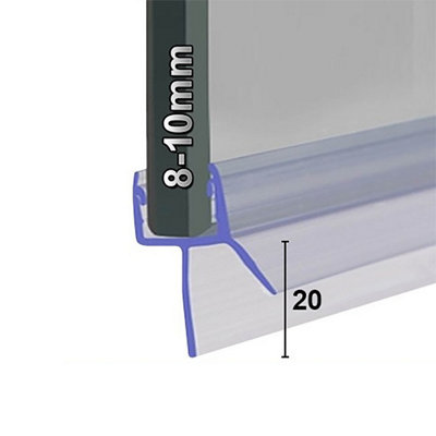 B&Q -  Shower Seal For Screens Doors Or PanelsFits 89 Or 10mm GlassSeals Gaps Up To 20mm2000mm LengthSeal014