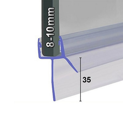 B&Q -  Shower Seal For Screens Doors Or PanelsFits 89 Or 10mm GlassSeals Gaps Up To 35mm900mm LengthSeal044