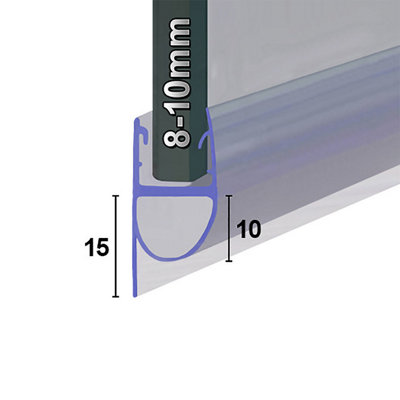 B&Q -  Shower Seal For Screens Doors Or PanelsFits 89 Or 10mm GlassSeals Gaps Up To 15mm1400mm LengthSeal048