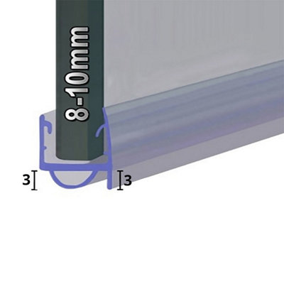 B&Q -  Shower Seal For Screens Doors Or PanelsFits 89 Or 10mm GlassSeals Gaps Up To 3mm900mm LengthSeal054