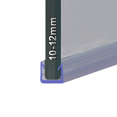 B&Q -  Shower Seal For Screens Doors Or PanelsFits 1011 Or 12mm GlassU Shape Covers The Edge Of Glass800mm LengthSeal026