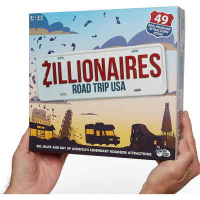 Accessotech Zillionaires Road Trip Usa Family Board Game Strategy Connect 4 Monopoly Auction Fun from B&Q