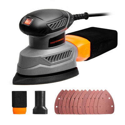 B&Q -  Electric Orbital Sander Wood Dust Collector Mouse Palm Handle130W