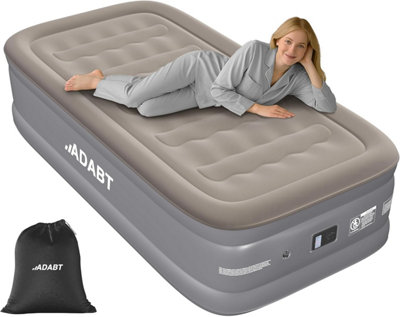 Adabt Single Air Bed Luxury Inflatable Air Mattress Built-In Electric Pump