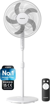 Emperial Pedestal Fan 16" Oscillating Air Cooling Fan Adjustable Height Timer from B&Q