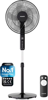 Emperial Pedestal Fan 16" Oscillating Dc Cooling Fan Adjustable Height Timer from B&Q