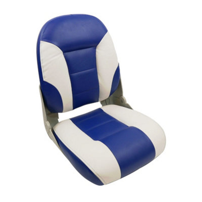 Cruistyle High Back Boat SeatWhite BlueFor Boat YachtFor BoatYachtMarine Applications from B&Q