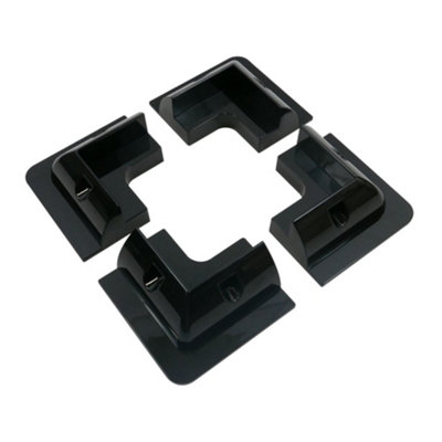 Solar Panel 4 Corner BracketsBlack from B&Q