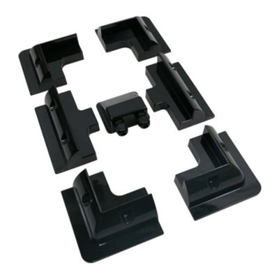 Solar Panel 6 Bracket And Gland SetBlack from B&Q