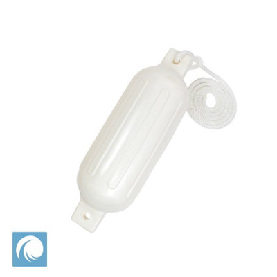 Heavy Duty Ribbed Fender Poly G323 InchWhiteFor BoatYachtMarine Applications from B&Q