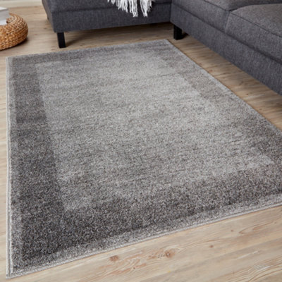 B&Q -  Ephesus Collection Modern Rugs In Grey  7437G