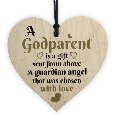 Red Ocean Handmade Godparent Asking Gift For Christening Special Keepsake Thank You Friendship Sign from B&Q