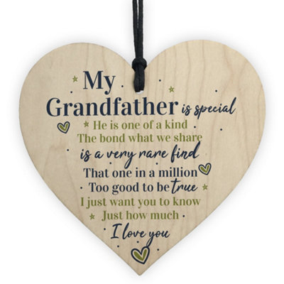Red Ocean Gifts For Him Grandfather Heart Grandad Grandpa Dad Birthday Gifts From Grandchildren from B&Q