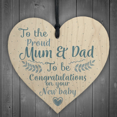 Red Ocean Mum Dad To Be Baby Shower Birth Gift Congratulations Mummy Daddy New Baby Bump Present from B&Q