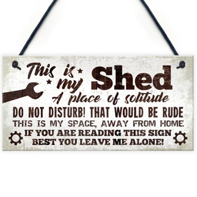 Red Ocean Garden Shed Garage Man Cave Sign Hanging Wall Plaque Gift For Him Dad Grandad from B&Q