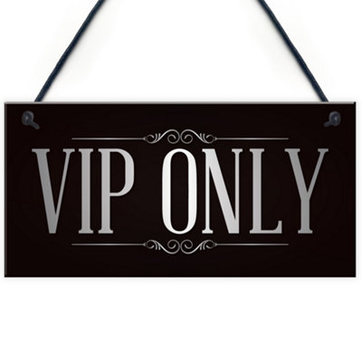 Red Ocean Vip Only Man Cave Home Bar Pub Sign Bbq Garden Party Dad Mum Gift For Her from B&Q