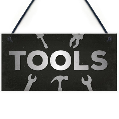 Red Ocean Tool Shed Garage Sign Workshop Wall Plaque Man Cave Grandad Dad Father Birthday Gift from B&Q