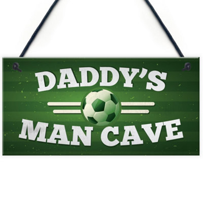 Red Ocean Dad Daddy's Man Cave Signs And Plaques Football Shed Sign Door Wall Plaque Grandad Sign Gift from B&Q
