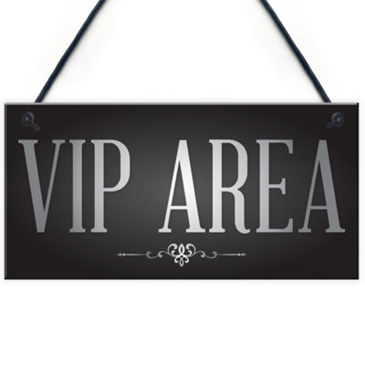 Red Ocean Vip Area Man Cave Home Bar Sign Bbq Garden Party Dad Shed Fathers Day Gift For Him from B&Q