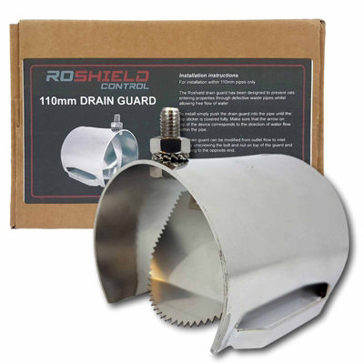 Roshield Stainless Rat Flap Drain Guard 110mm from B&Q