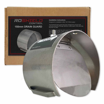 Roshield Stainless Rat Flap Drain Guard 150mm from B&Q