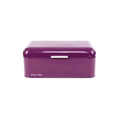 Calitek Unisex Purple Bread Bin Kitchen Counter Vintage Style Coated Carbon Steel - Image 3