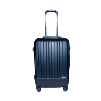  - Calitek Black Abs Hard Shell 4 Wheel Trolley Suitcase 24"
