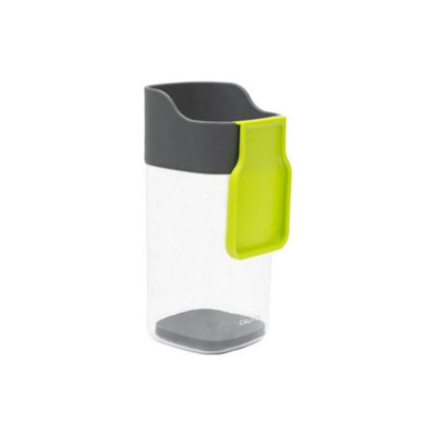  - Calitek Kitchen Utensil Holder Storage Pot Kitchen Tools Organiser With Spoon Rest And Weight Base Grey/green