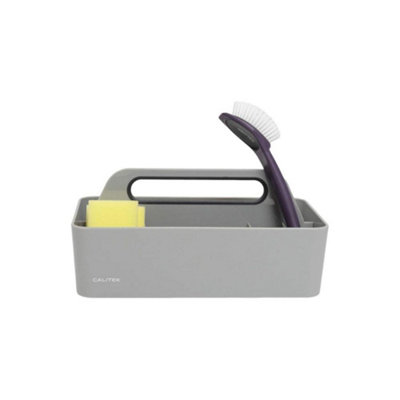 Calitek Cleaning Caddy Kitchen Tidy Organiser With Gripped Handle For Organised Cleaning Products Grey from B&Q