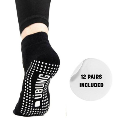 Ubung Yoga Socks Black Psysk701 Pack Of 12 Size 4.5-9 Uk Size from B&Q