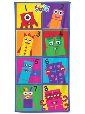 Official Numberblocks Beach Towel - Meet the Numberblocks Design - 70 x 140cm - 100% Cotton, SIngle Beach Towel - Image 4