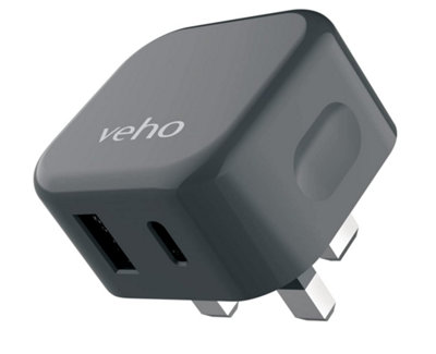 1001 Veho 20W Usb Fast Charge Uk 3 Pin Plug / Usb-C Pd + Usb 3.0 Ports / Dual Port from B&Q