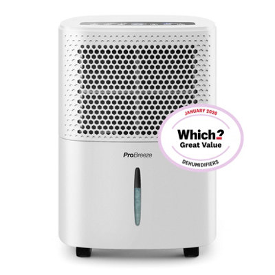 Pro Breeze 12L Low Energy Dehumidifier With Continuous Drainage Hose from B&Q