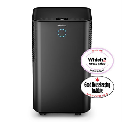 Pro Breeze Black Omnidry Quiet Dehumidifier With Max Extraction 12L