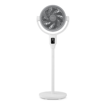 Pro Breeze Airflo Plus 44" Hybrid Pedestal FanUltra-Quiet Air CirculatorWhite/grey from B&Q