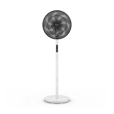 Pro Breeze Airflo Slim 43 Inch Hybrid Pedestal FanUltra- Quiet Air CirculatorWhite Black from B&Q