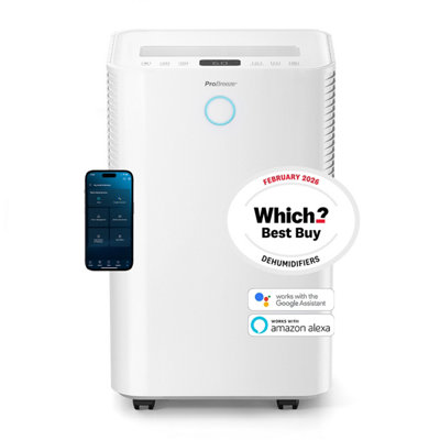 Pro Breeze Unisex White Omnidry 20L Dehumidifier W/ Smart App Control In - Image 9